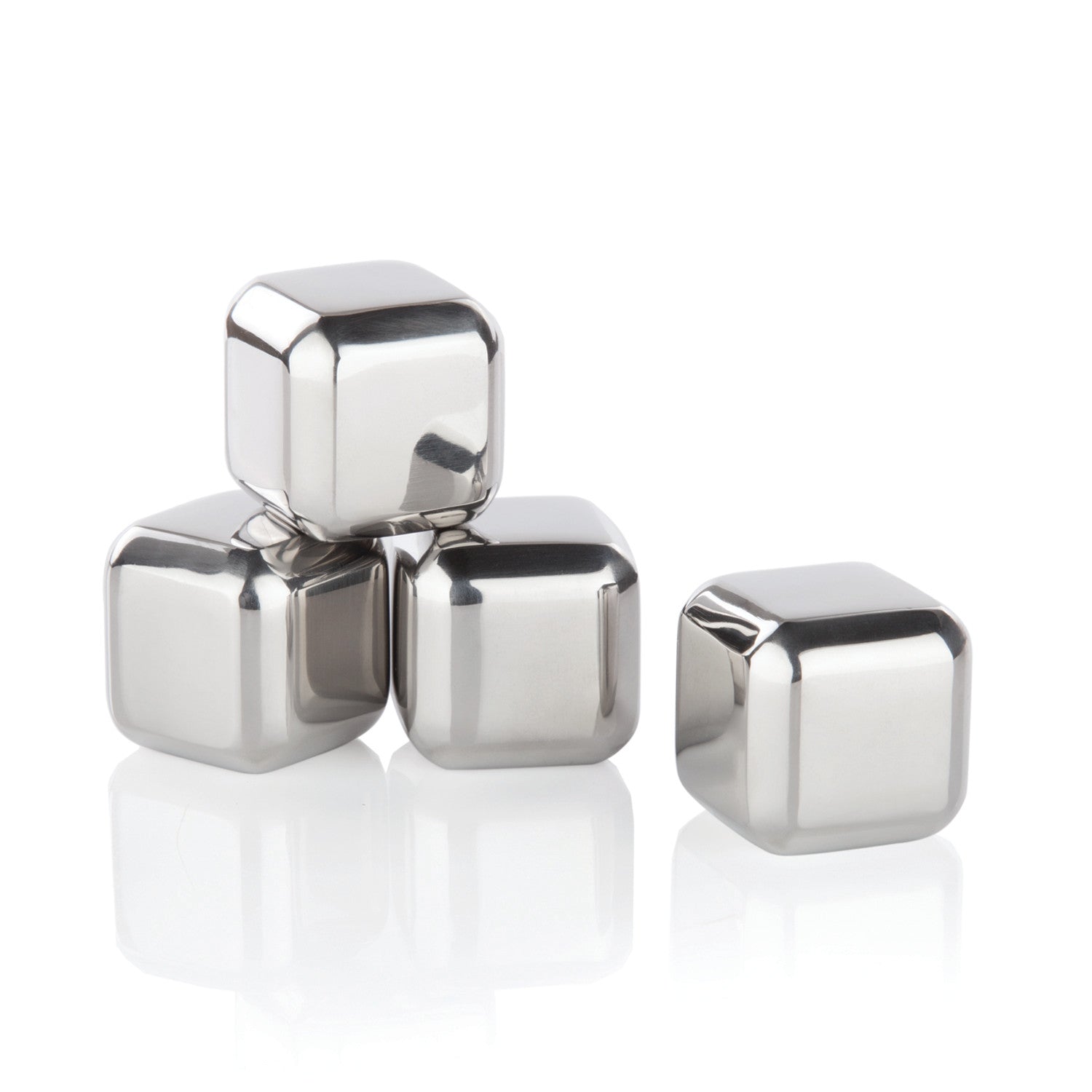 Stainless Steel Ice Cubes, Set of 4