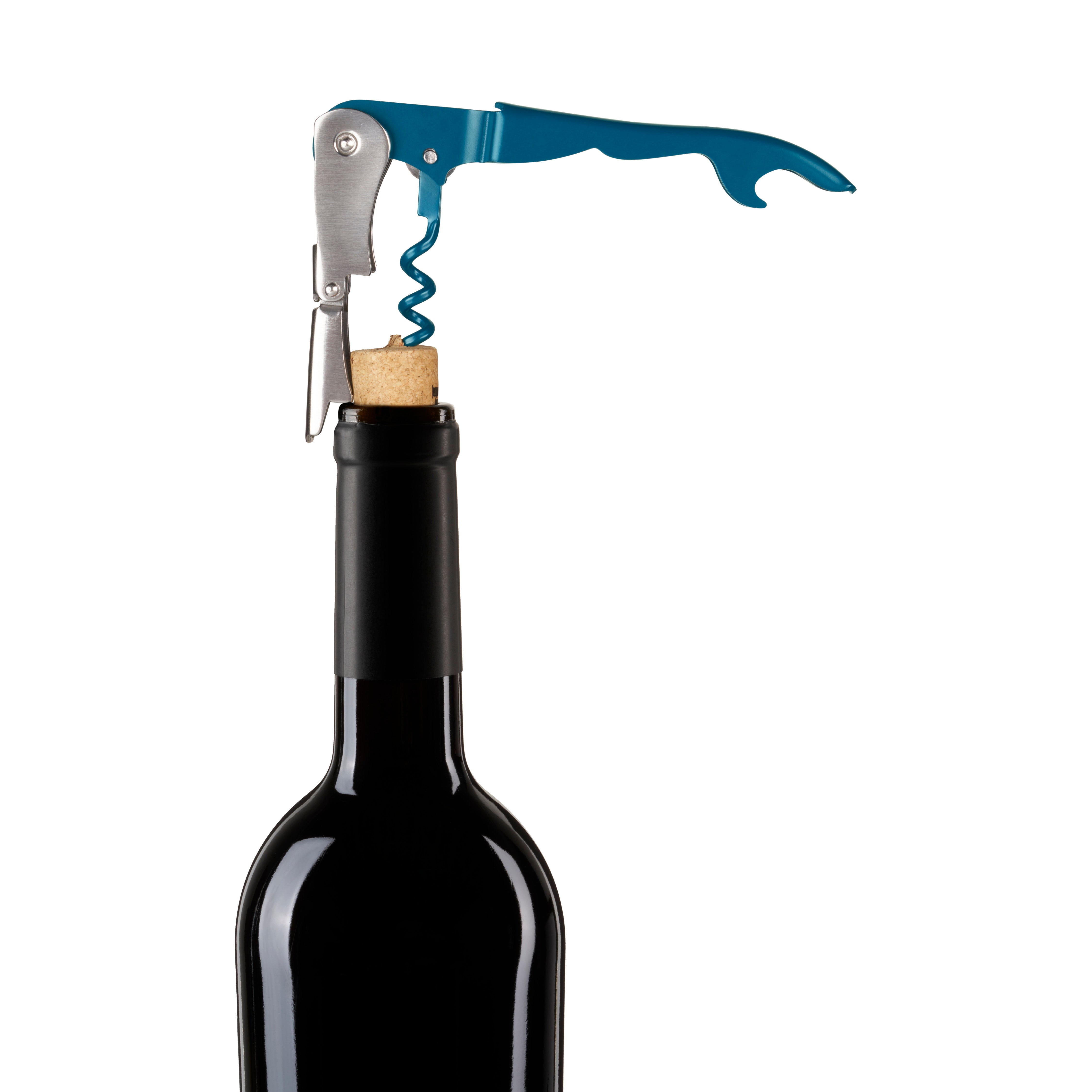 Double Hinged Corkscrew in Deep Teal